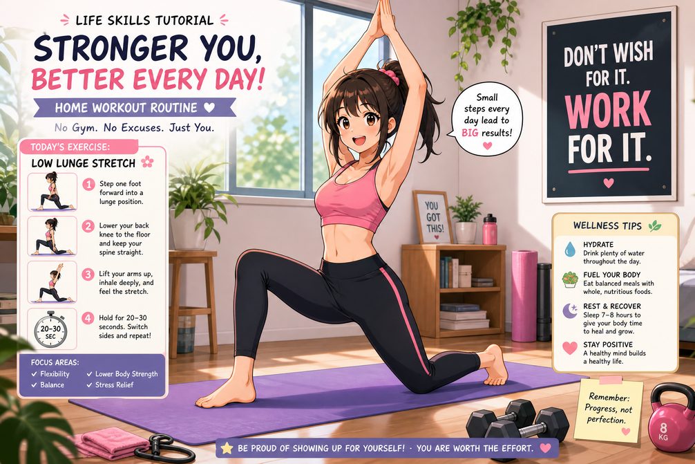 51视频生活技能动漫-健身教程动漫演示